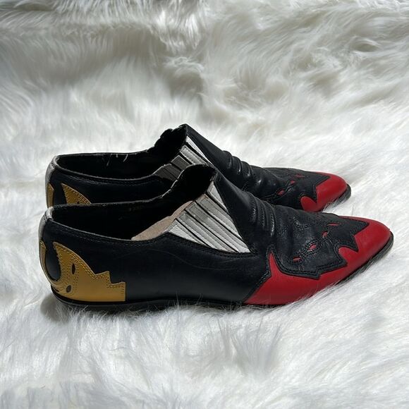 Mootsie Tootsie Color Block Western Genuine leather Shoe Boots Size 9.  B79 - Picture 6 of 9